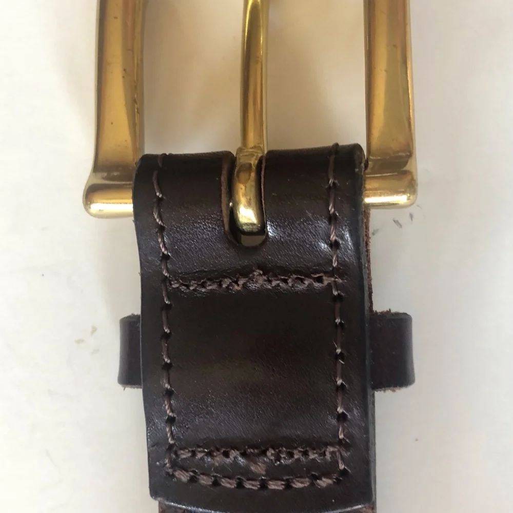 Vineyard Vines Canvas Club Boys Belt , Size 24, Brass Hardware W/Leather Ends